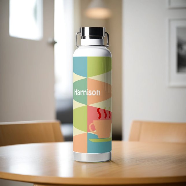 Mid Century Modern Coffee Personalized  Water Bottle (Creator Uploaded)