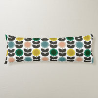  Mid-Century Modern Colored Retro Groovy Flowers 