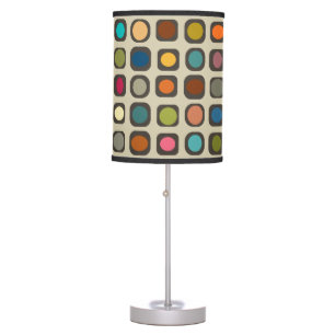 Mid Century Modern Colorful Buttons Table Lamp