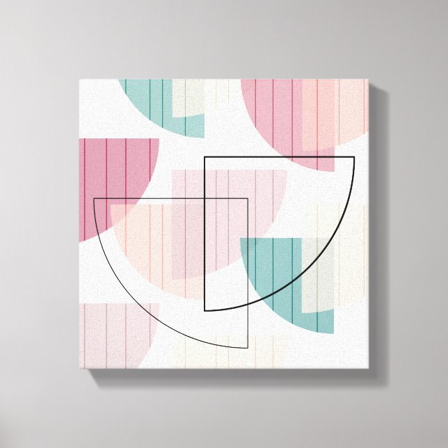 Mid Century Modern Colorful Canvas Print (Front)