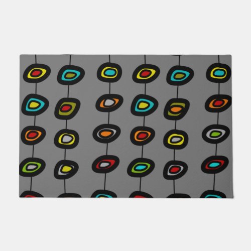 Mid-Century Modern Colorful Strands Doormat