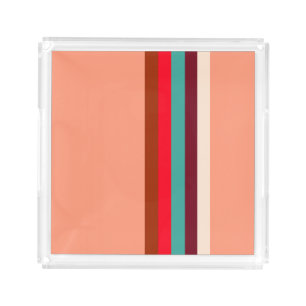Mid-century modern colours acrylic tray