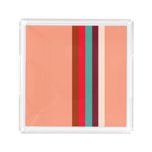 Mid-century modern colours acrylic tray (Front)