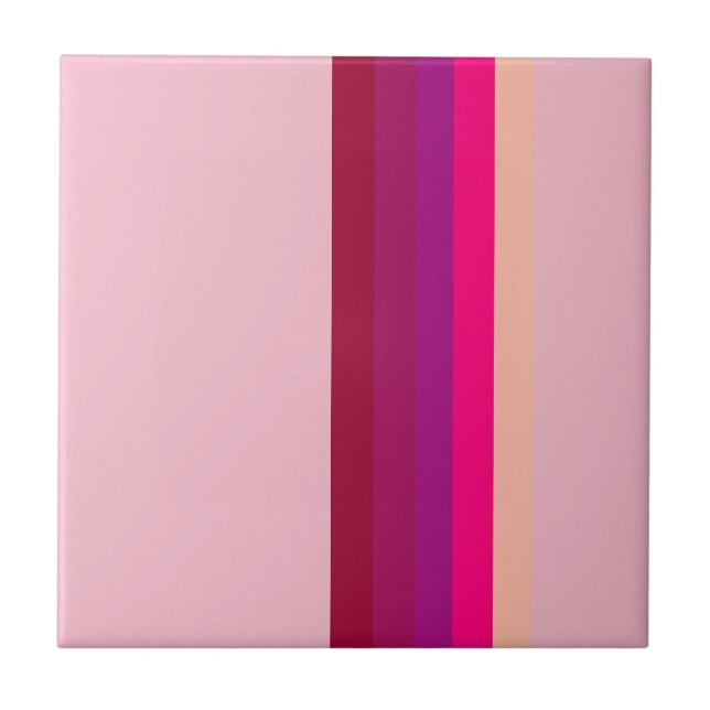 Mid-century modern colours ceramic tile (Front)