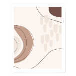 Mid Century Modern Contemporary Art Neutral Shades Poster