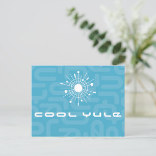 Mid Century Modern 'Cool Yule' MOD Christmas Holiday Postcard
