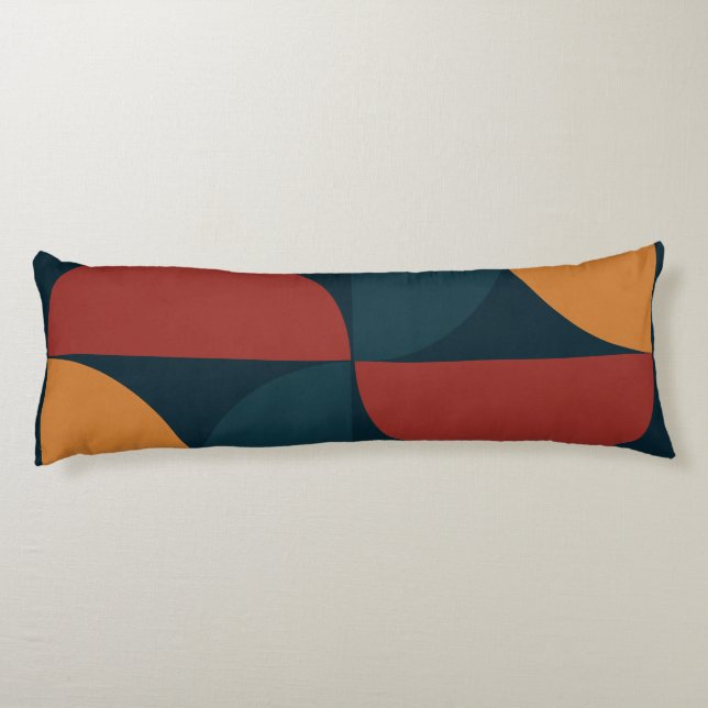 Mid-Century Modern Copper Firefly   Body Pillow (Back)