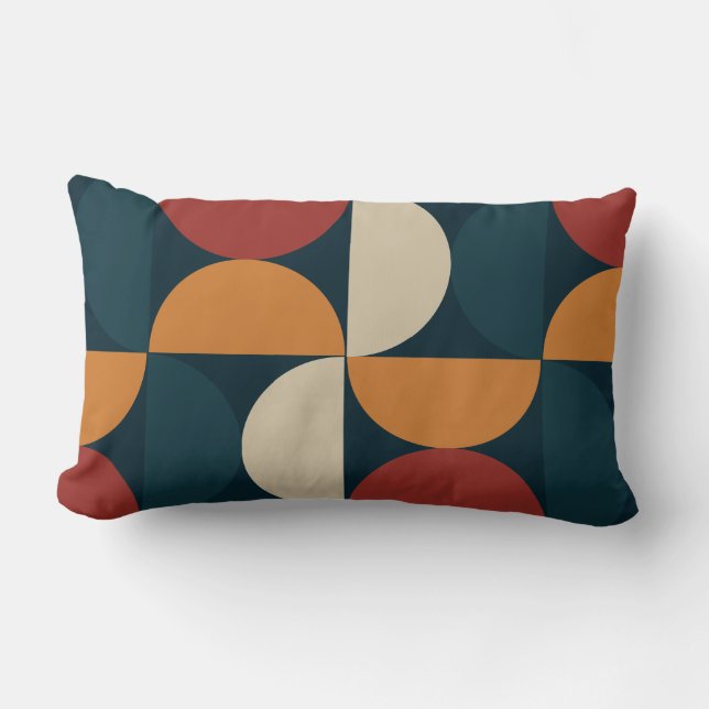 Mid-Century Modern Copper Firefly   Lumbar Pillow (Front)