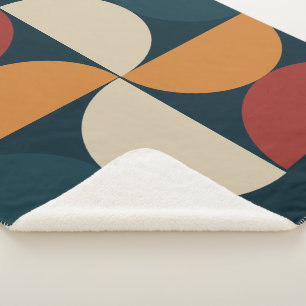 Mid-Century Modern Copper Firefly Sherpa Blanket