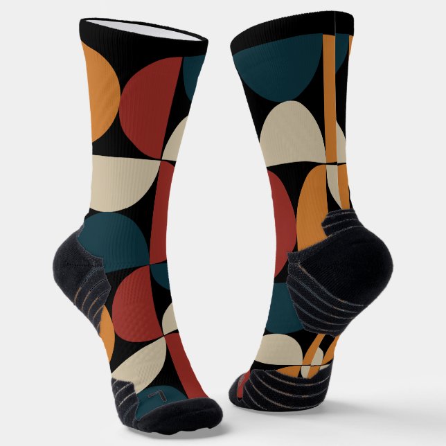 Mid-Century Modern Copper Firefly    Socks (Angled)