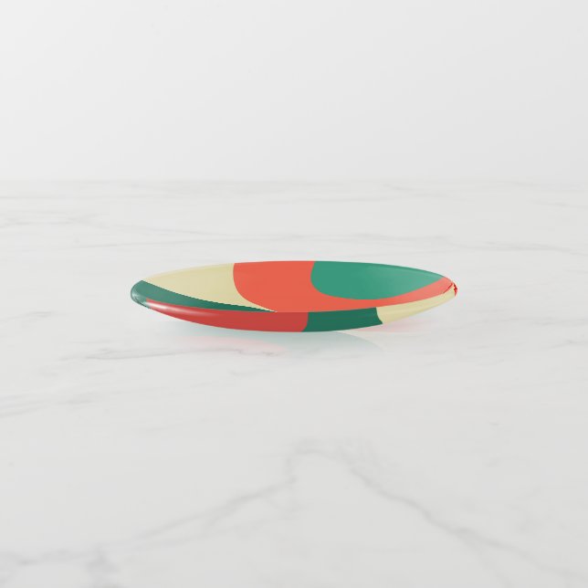 Mid-Century Modern Coral Mint   Trinket Tray (Angled)