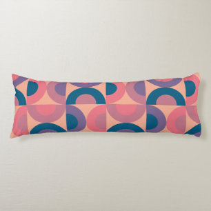 Mid-Century Modern Coral Sea  Body Pillow