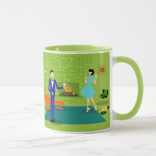 Mid Century Modern Couple Mug