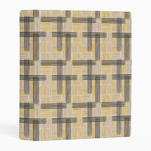 Mid-Century Modern Cross Stripe Pattern Mini Binder