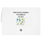 Mid-Century Modern Dandelion Clocks Cards (Back Horizontal)