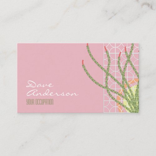 Mid Century Modern Desert Cactus Business Card