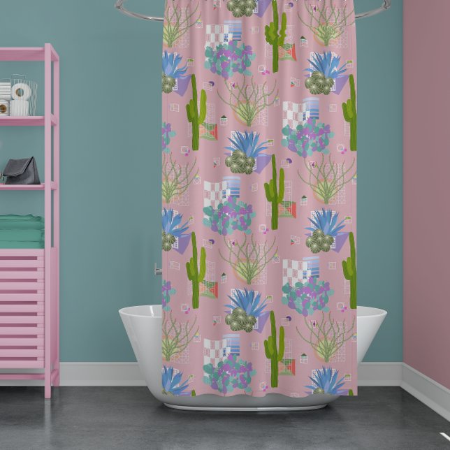 Mid Century Modern Desert Shower Curtain (Creator Uploaded)