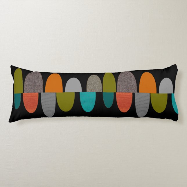 Mid-Century Modern Design Body Pillow 1 (Front)