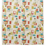 Mid Century Modern Design Shower Curtain