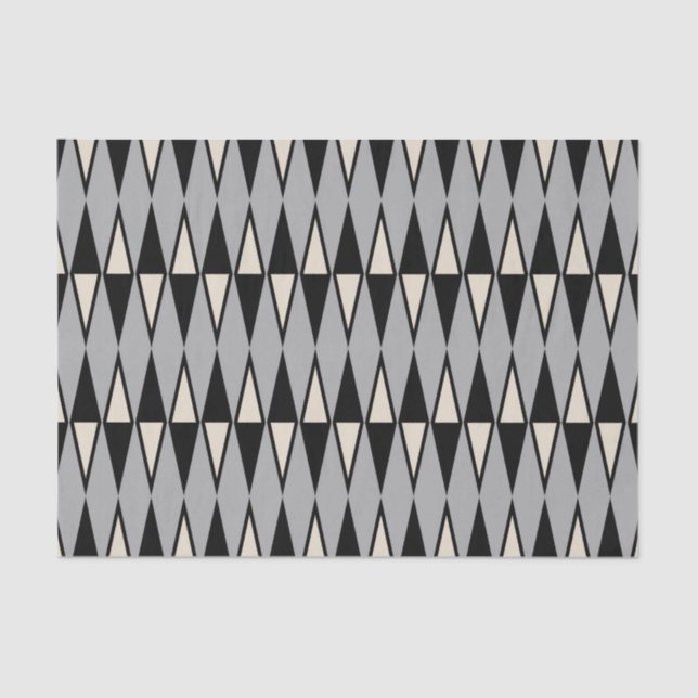 Mid Century Modern Diamond Pattern Tissue Paper (Front)