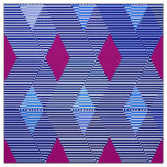 Mid-Century Modern Diamond Print, Cobalt Blue Fabric