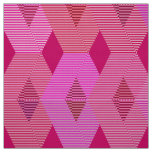 Mid-Century Modern Diamond Print, Fuchsia Pink Fabric