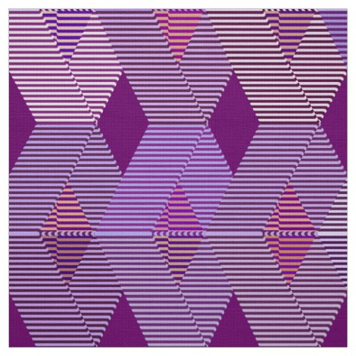 Mid-Century Modern Diamond Print, Violet Purple Fabric