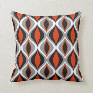 rust and gray throw pillows