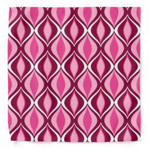 Mid-Century Modern Diamonds, Burgundy & Pink Bandana