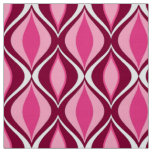 Mid-Century Modern Diamonds, Burgundy &amp; Pink Fabric