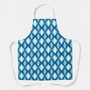 Mid-Century Modern Diamonds, Denim Blues Apron