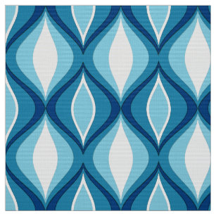 Mid Century Modern Fabric Zazzle Mid Century Modern Diamonds Denim Blues Fabric