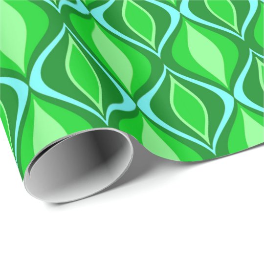 MidCentury Modern Diamonds, Emerald Green Wrapping Paper