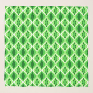 Mid-Century Modern Diamonds, Emerald & Lime Green Scarf