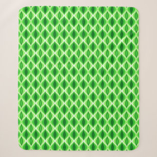 Mid-Century Modern Diamonds, Emerald & Lime Green Sherpa Blanket