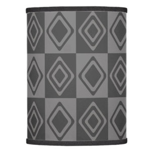 Mid Century Modern Diamonds Gray Lamp Shade