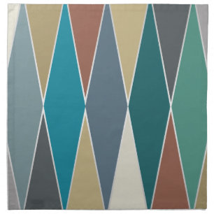 Mid Century Modern Diamonds (Large) Cloth Napkin