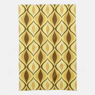 Mid-Century Modern Diamonds, Mustard Gold Kitchen Towel