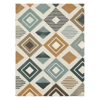 Mid-Century Modern Diamonds Tablecloth