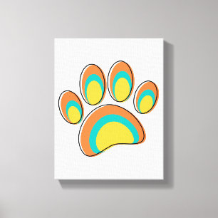 Mid Century Modern Dog Paw Print