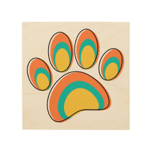 Mid Century Modern Dog Paw Print