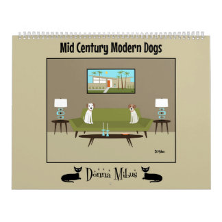 Mid Century Modern Dogs Calendar