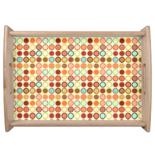 Mid-Century Modern Dots - cream with multi Serving Tray