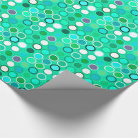 Retro Red and Turquoise Jumbo Dots Wrapping Paper