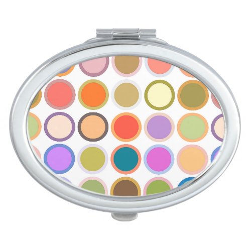 Mid_Century Modern Dots _ white with multi Compact Mirror