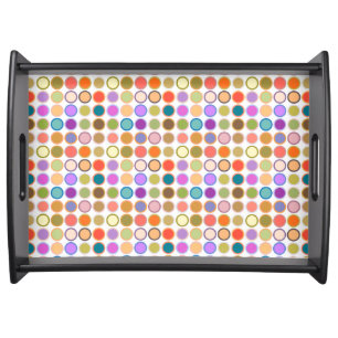 Mid-Century Modern Dots - white with multi Serving Tray