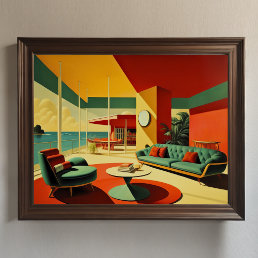 Mid-Century Modern Dream House OLD VERS. Poster