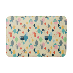 Mid Century Modern Drinks Bath Mat