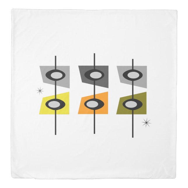 Mid Century Modern Duvet Cover (Front)