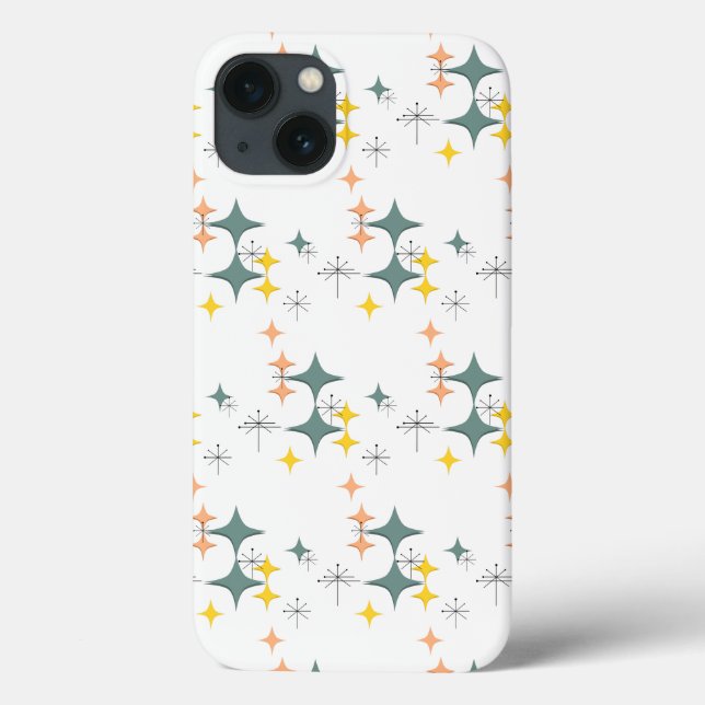 Mid Century Modern Eames Atomic Starbursts Custom Case-Mate iPhone Case (Back)